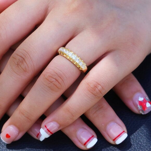 💎 Trendy Eternity Zircon Party Fashion Rings for Women, INDN8222 - Picture 2 of 6